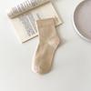 Calcetines Zhuji para Mujer, Algodón Puro, Estilo Japonés de Verano, Calcetines Versátiles de Color Sólido para Maternidad, Calcetines Cortos Casuales de Otoño Absorbentes de Sudor y Antiolor para Hombre