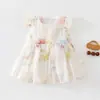 Vestido de Bebé de Verano, Elegante y Lindo Vestido de Princesa, Vestido Chaleco de Gasa Suave de Doble Capa, Vestido para Bebé de un Año (Mes Completo)