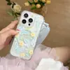 17 Capa de Celular Magnética Transparente com Borboletas da Moda 16 Adequada para Capa Apple 15 Pro Max 14 Capa Anti-Queda 13 para Mulheres