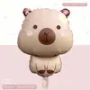 Globos de Papel Aluminio Mate con Dibujos de Animales en Forma de Oso, Elefante, Cordero, Conejo y Ponis para Fiestas de Cumpleaños Infantiles