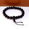 Pulsera Elástica Cabeza de Calabaza Negra 8mm, Pulsera Exagerada Personalizada con Cuentas de Cabeza de Buda de Tres Vías, Pulsera de la Fortuna
