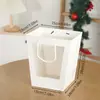Bolsa Tote com Flores para Celebrante de Festival na Internet Bolsa com Janela Pacote Transparente com Flores Bolsa de Presente Bolsa Tote Trapezoidal com Janela Aberta Atacado