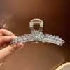 Presilha Tubarão de Alta Qualidade com Strass de Cristal, Presilha Personalizada e Versátil para a Parte de Trás da Cabeça, Novo Presilha de Cabelo de Luxo Leve