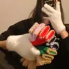 Guantes de Felpa de Cinco Dedos con Pantalla Táctil Guantes de Ciclismo Gruesos de Lana Cálidos de Invierno para Estudiantes Guantes de Ciclismo con Pantalla Táctil de Piel de Visón