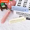 Pente Dobrável para Mulheres, Compacto e Portátil, para Fazer Tranças e Pentear Franjas, com Dentes Finos, Mini Pente Dupla Face Dois em Um