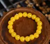Pulsera de Cera de Abejas Natural Amarilla, Pulsera de Cuentas de Ámbar de Cera de Abejas de Segunda Generación, Pulsera de Círculo Único, Suministro en Vivo y Venta al por Mayor
