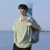 Camiseta de Verano para Hombre Talla Grande 8XL de 300 Jin, Polo de Manga Corta para Hombre con Bloques de Color, Corte Holgado, Estilo Hong Kong, Versátil