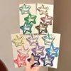 Presilha de Cabelo Grande Estrela de Cinco Pontas Fosca Infantil para Meninas, Grampo Não Danifica Cabelo para Fios Soltos, Presilha BB para Franja Lateral, Acessório de Cabelo