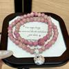 Pulsera nueva de estilo chino con flor de fantasma de montaña con cuentas de doble capa para mujer, pulsera nueva retro de estilo chino, pulsera versátil personalizada