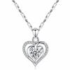 Colgante de Corazón de Amor con Diamante Estilo Coreano Romántico Cortesía Dulce Confesión Set de Colgantes Zircón Collar Clavícula en Forma de Corazón