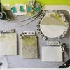 Materiales de Creación Ambiental para Jardín de Infancia Verde: Malla de Hilo con Puntos de Nieve, Borde Decorativo de Pared Cultural con Temática de Bosque, Decoración de Papel Pera de Nieve