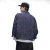 Chaqueta de Cuadros Retro Japonesa para Hombre Primavera Otoño Versátil Estilo de Marca de Moda Americana Holgada Casual Cremallera Solapa Prendas de Abrigo