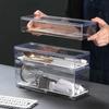 Jaula para Vajilla Cesta para Palillos Caja de Almacenamiento Acrílico Transparente Estrecha Larga Rectangular Cajón de Cocina Incorporado Cuchara Tenedor Pala