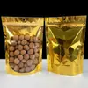 Sacos Dourados de Embalagem Alimentícia Revestidos de Alumínio para Chá, Frutas Secas, Salgadinhos, Ervas Medicinais, Bexiga de Peixe, Pepino-do-Mar, Sacos Autovedantes Brilhantes de Folha de Alumínio