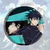 Cinco piezas de insignia de guerra de Manshu Wu perro rollo espina B hueso preocupación demasiado bidimensional anime barra boca de caballo insignia de hierro
