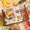 Xinmo Prato de Comida Adesivos de Jogo Criativo e Divertido Prato de Comida DIY Descompressão Comida e Brincadeira Livro de Adesivos