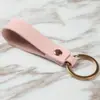 LLAVERO de Cuero con LOGOTIPO Holder Simple de PU para Llaves Llavero de Metal Llavero de Cuero Personalizado