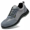 Zapatos de protección laboral para hombre, zapatos de aislamiento eléctrico, ligeros, transpirables, resistentes al desgaste, anti-aplastamiento, antipinchazos, zapatos de seguridad, pueden pasar por la puerta de inspección de seguridad