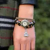 Punk coreano estilo moda relógio retro feminino relógio pulseira de couro genuíno estudante Coreia do Sul personalidade moda relógio de moda