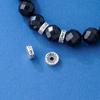 El Conjunto de Guerreros Se Coloca Frente a la Perla Espaciadora del Mantra de Nueve Caracteres Pulsera de Juguete Retro de Plata de Ley S925 Espaciador Espaciador