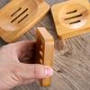 Soporte para Jabón Hecho a Mano de Bambú Caja de Jabón de Madera Caja de Jabón Drenante Soporte para Jabón Baño Simple Inodoro Madera Maciza Japonesa