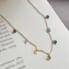 Pulseira Bolha Arco-Íris de Prata de Lei S925 para Mulheres, Estilo Japonês, Doce Simples Dopamina, Joia de Design Versátil da Moda Exquisita