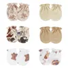 Comercio exterior Guantes de color liso europeos y americanos para recién nacidos Refuerzo elástico Guantes faciales antiarañazos Guantes elásticos para bebés 0-1 años