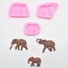 Ferramentas de cozimento DIY série elefante toque açúcar chocolate pastelaria decoração bolo molde de silicone