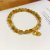 Pulsera de Cristal con Perlas de Cristal Natural Optimizada Pulsera Versátil de Nicho Joyería de Moda de Lujo Ligero Venta al por Mayor para Mujeres