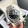 Reloj Mecánico Totalmente Automático, Reloj Rolex Datejust para Hombre, Esfera de Diamantes Romana, Acero Inoxidable Luminoso Resistente al Agua Reloj de Negocios