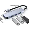Hub Divisor USB de 4 Puertos, Expansor OTG Portátil USB 3.0 + USB 2.0 Plug & Play Estación de Acoplamiento para PC, MacBook, Tableta