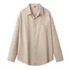 Camisa de Manga Larga para Hombre Dongyu Estilo Japonés Retro Simple Hombros Descubiertos Holgada Camisa de Algodón Puro Chaqueta Casual para el Trabajo Venta al por Mayor