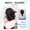 Peluca de Moño Pom-Pom para Mujer con Pinza de Garra de Puntos, Moño Bajo Esponjoso, Lazo para el Cabello Natural, Peluca de Moño
