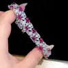 Pulsera Retro Estilo Corte Zirconia Forma de Abanico Sentido de Diseño Nicho Exquisita Versátil Pulsera Lujo Ligero Sensación de Alta Gama Joyería para Mujeres