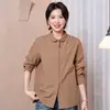 Yun Yun 26º Outono Novo Camisa de Manga Longa com Gola Camisa Estilo Francês para Mulheres Doce Versátil para o Trabalho Top Solto