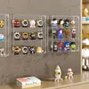 Caixa de Exposição de Acrílico Transparente Caixa Surpresa de Boneca Rack de Exposição de Armazenamento Feito à Mão Caixa de Gabinete de Exposição à Prova de Poeira de Mesa Montada na Parede