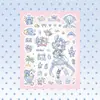 Pegatinas de dibujos animados Coisini original linda personaje de chica de anime japonés pegatinas de tarjeta goo pegatinas para cuenta manual de ins