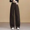 Calça jeans feminina estampada de leopardo, perna larga e modelagem curva, emagrecedora, moderna e versátil, jeans de cintura alta, caimento solto, perna larga e modelagem curva, 2026