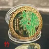 En stock Flor de Ciruelo, Orquídea, Bambú y Crisantemo Regalo Creativo Estilo Chino Ciruelo, Orquídea, Bambú y Crisantemo Los Cuatro Caballeros Medalla Conmemorativa Moneda Fu Medalla Conmemorativa