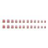 Vento suave e silencioso usar gelo armadura através de blush francês curto removível nail art peça de unha falsa terminada por atacado