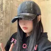Gorra de Béisbol Lavada Vintage Estilo Americano Nueva para Mujer Primavera y Verano Todo Fósforo Ala Grande Mostrar Cara Gorra Pequeña Cabeza Grande