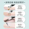 Pinzas para Cejas de Acero Inoxidable Nilan, Herramienta para Depilar Barba, Herramienta de Belleza para Dar Forma a las Cejas de Mujer, Pinzas Anguladas, Pinza para Cejas