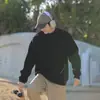 Sudadera de Corte Tridimensional Cleanfit Estilo Americano para Hombre, Nuevo Modelo de Primavera con Diseño Desestructurado, Chaqueta Top Holgada de Cuello Redondo