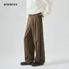 Ropa para Hombre Apo Pantalones Casuales para Hombre Transfronterizos Otoño Lujo Ligero Gama Alta Holgados Rectos Caída Resistentes a las Arrugas Pantalones Extensos