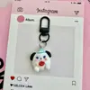 Lindo Llavero de Animales Abrazando Frutas Bola de Dibujos Animados Sanrio Corazón Femenino Colgante para Bolso Adorno Pequeño Regalo
