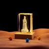 Cubo de cristal luminoso con tallado láser tridimensional 3D de Fengshan Mazu, decoración para la entrada de la sala de estar, artesanías, regalo de decoración