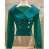 Suéter de Tricô Coreano Novo Outono e Inverno 2024 Feminino Estilo Ocidental High-end Chic Camisa Base Interna Moda Top Estilo Ocidental