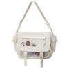 Bolso bandolera estilo universitario para chicas, estilo japonés, bolso bandolera de gran capacidad para estudiantes, bolso bandolera transparente.