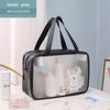 Bolsa Cosmética Nova de PVC de Desenho Animado da Gena, Bolsa de Higiene Transparente, Bolsa para Natação, Bolsa de Cosméticos Fofa, Bolsa de Mão Dupla de PU, Impermeável