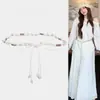 Cinturón Tejido Estilo Étnico Bohemio para Mujer, Delgado Cinturón Decorativo para Faldas, Accesorio para la Cintura, Cadena para la Cintura, Estilo Mori